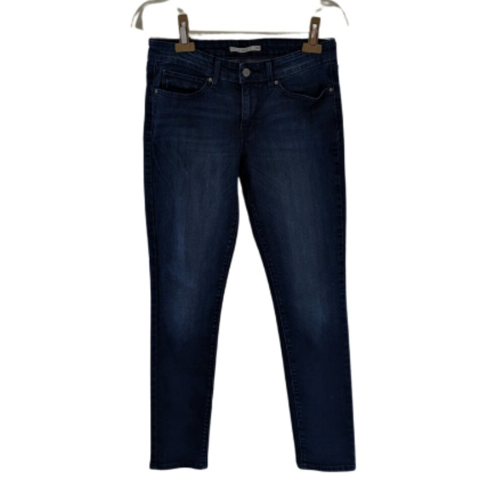 Levi's Women's 711 Skinny Jeans Midrise with Stretch Dark Wash Blue Size 30